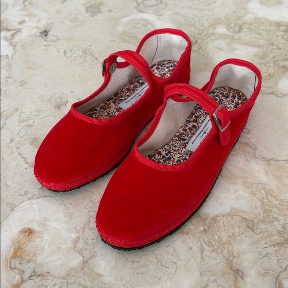 Cayumas Boheme Rosso Mary Jane Flats Venetian Slippers - Picture 3 of 12